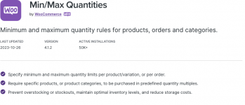 Screenshot 2023-10-31 at 11-37-28 Min_Max Quantities - WooCommerce Marketplace.png Screenshot 2023-10-31 at 11-37-28 Min_Max Quantities - WooCommerce Marketplace.png