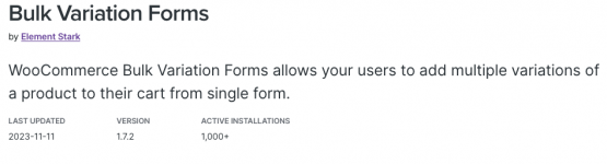 Screenshot 2023-11-14 at 14-44-40 Bulk Variation Forms - WooCommerce Marketplace.png Screenshot 2023-11-14 at 14-44-40 Bulk Variation Forms - WooCommerce Marketplace.png
