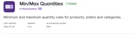 Screenshot 2024-01-26 at 15-02-59 Min_Max Quantities - WooCommerce Marketplace.png Screenshot 2024-01-26 at 15-02-59 Min_Max Quantities - WooCommerce Marketplace.png