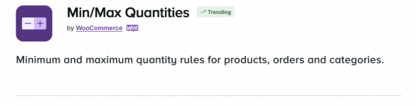Screenshot 2024-03-29 at 16-02-46 Min_Max Quantities - WooCommerce Marketplace.png Screenshot 2024-03-29 at 16-02-46 Min_Max Quantities - WooCommerce Marketplace.png