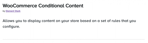 Screenshot 2024-04-04 at 16-27-49 WooCommerce Conditional Content - WooCommerce Marketplace.png Screenshot 2024-04-04 at 16-27-49 WooCommerce Conditional Content - WooCommerce Marketplace.png