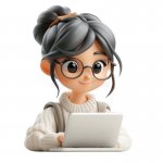 d-icon-avatar-cartoon-cute-freelancer-woman-working-online-learning-laptop-transparent-png-bac...jpg